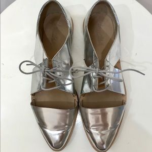 Loeffler Randall silver cut out oxfords